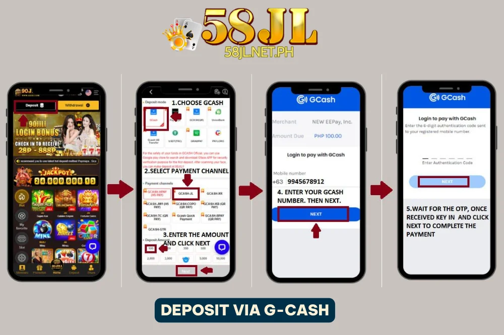 Deposit via G-Cash 58jl